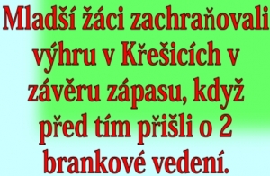 FK Schoeller Křešice – SK Štětí 2:3(0:1) 17. kolo okresního přeboru mladších žáků 13. 4. 2024