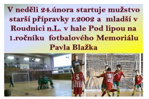 Starší přípravka jede v neděli 24.2.2013 na turnaj do Roudnice n.L.