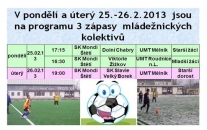 Pondělní a úterní zápasy mládeže