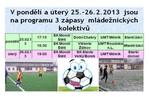 Pondělní a úterní zápasy mládeže