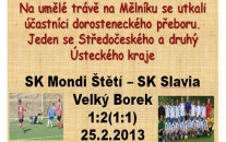 26.2.2013 Starší dorost prohrál s Velkým Borkem 