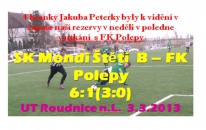 B mužstvo si vylepšilo zimní bilanci Štětí-Polepy 6:1  3.3.2012