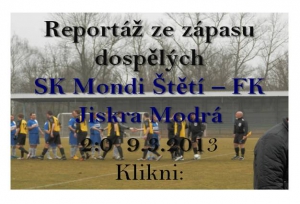 Reportáž ze zápasu Štětí-Modrá 9.3.2013 najdete ve zprávách KTV Štětí
