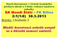 30.3.2013 Štětí - Bílina 2:1 starší dorost