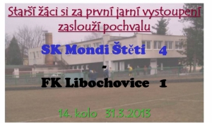 Starší žáci Štětí - Libochovice 4:1 31.3.2013