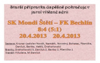 Starší příparvka A v sobotu 20.4.13 zdolala Bechlín