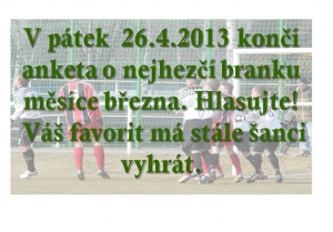 Konec ankety o nejhezčí gól měsíce března se blíží