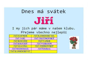 Ve středu oslavil svátek Jiří