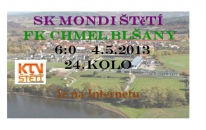 6 branek je k vidění v reportáží zápasu dospělých Štětí - Blšany 4.5.2013