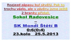 Radovesice-Štětí B  0:6(0:4)  25.5.2013.