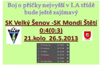 Starší žáci přívezli 3 body z Velkého Šenova