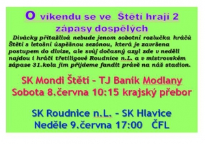 Přijďte se v neděli podívat na zápas 3.ligy. Jak dopadla poslední účast Štětí v této soutěži najdete v detailu