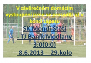 Štětí B - Modlany 3:0  8.6.2013