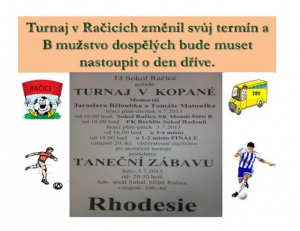 V Račících turnaj začíná už ve čtvrtek 4.7.2013
