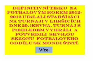 Staší žácí vyhráli turnaj v Libešicích