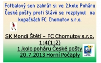 1.kolo Poháru České pošty bylo pro nás tím konečným