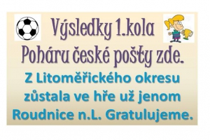 Ohlednutí za výsledky 1. kola Poháru České pošty hrané  20. a 21.7.2013