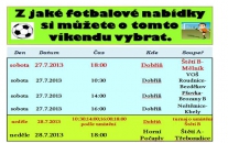 B tým hraje v sobotu i neděli. A mužstvo v neděli podvečer v Horních Počaplech