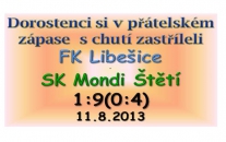 Dorostenci v přípravě na novou sezónu svého soupeře nešetřili