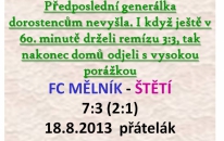 První porážka dorostenců v přípravě