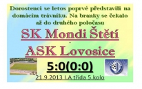 Dorostenci Lovosic odolávali pouze v prvním poločase