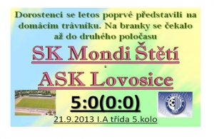 Dorostenci Lovosic odolávali pouze v prvním poločase