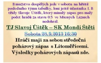 B mužstvo hraje v Úštěku