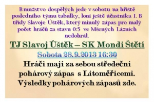 B mužstvo hraje v Úštěku