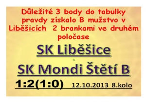  B mužstvo střílelo jenom ve druhém poločase, ale nakonec to stačilo