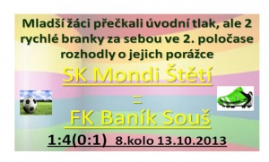 Mladší žáci  Štětí-Souš 1:4  13.10.2013
