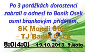 Štětí-Osek dorost 8:0  19.10.2013