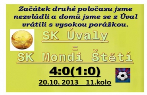 Smutný víkend mužstev dospělých završil A tým nepřesvědčivým výkonem v Úvalech