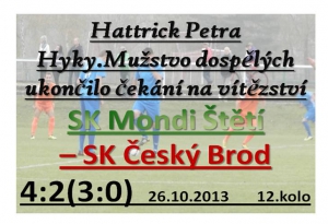 Mužstvo dospělých slaví vítězství nad Českým B rodem