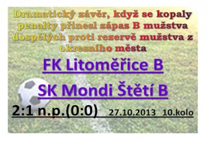 3 minuty zbývaly B mužstvu k zisku 3 bodů