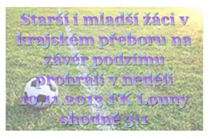 Starší ani mladší žáci si v posledním podzimním kole nebodovali