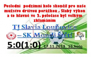 Poslední podzimní kolo A mužstva dopadlo špatně