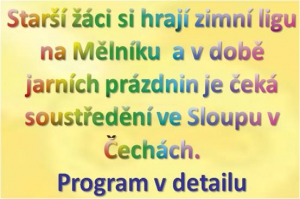 Starší žáci v zimě zahálet nebudou