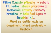 Nová uměla tráva v Hrobcích byla místem prvního zápasu A mužstva v letošním roce