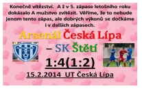 Mužstvo dospělých přehrálo Arsenál Česká Lípa 