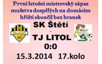 Šancí hodně, branka žádná. To byl obrázek zápasu mužstva dospělých proti Litoli