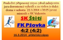 V posledním přípravném zápase dorostenců padlo všech 6 branek v prvním poločase