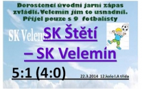 Zahájili dorostenci vítězstvím nad Velemínem cestu do horních pater I. A třídy?