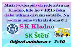 S cílem pokusit se vybojovat další mistrovské body odjíždí zítra A mužstvo na Kladno