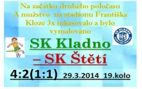 Body zůstaly na Kladně. Domácí na jaře poprvé bodovali a odneslo to naše mužstvo dospělých.