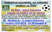 V sobotu dorost a v neděli rezerva mužstva dospělých. Těšíme se na Vaši návštěvu.