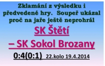 Brozany ve Štětí v sobotu dopoledne vyučovaly. Zápas ovládly a v posledních 20 minutách vstřelily 3 branky  