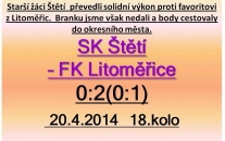 Okresní derby starších žáků lépe vyznělo pro Litoměřice