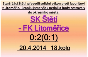 Okresní derby starších žáků lépe vyznělo pro Litoměřice