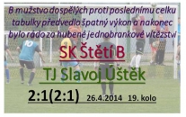 Moc nechybělo a Úštěk se v sobotu málem radoval ve Štětí