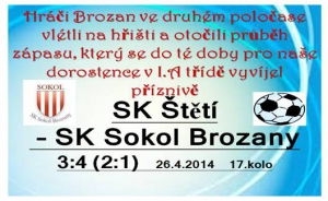 V nervozním utkání dorostenci nezvládli druhý poločas a v samotném konci už stačili pouze korigovat konečný výsledek
